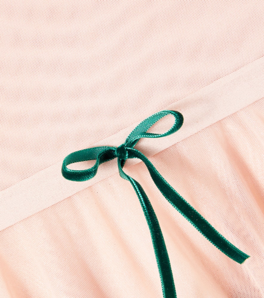 Oséree Kids Bow-detail tulle top