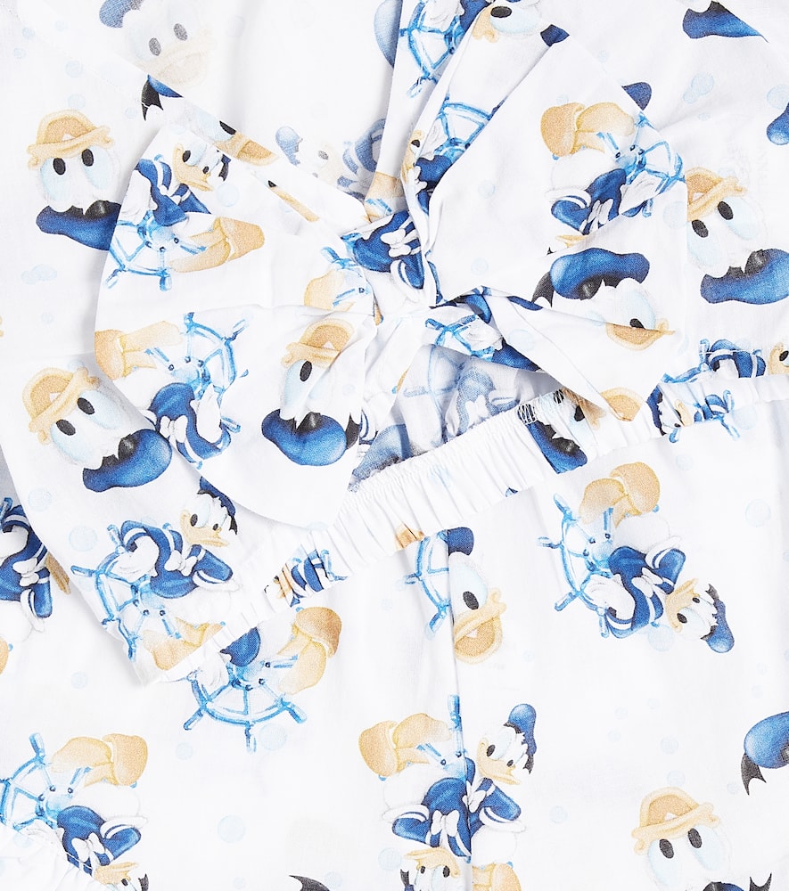 Printed cotton top and shorts set