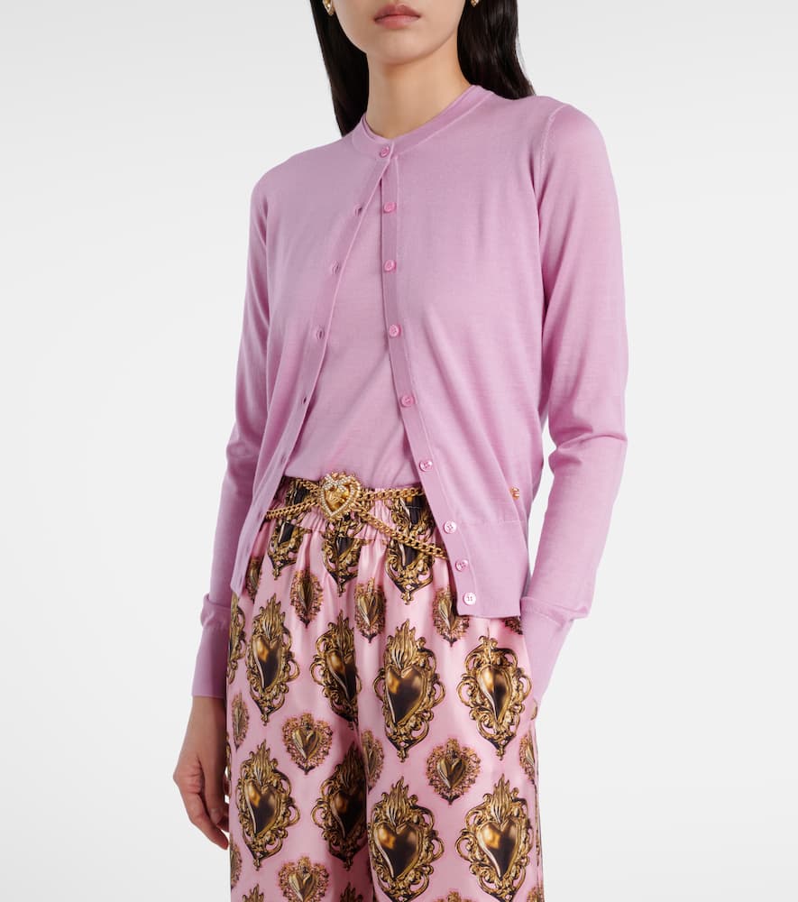 Cashmere and silk cardigan