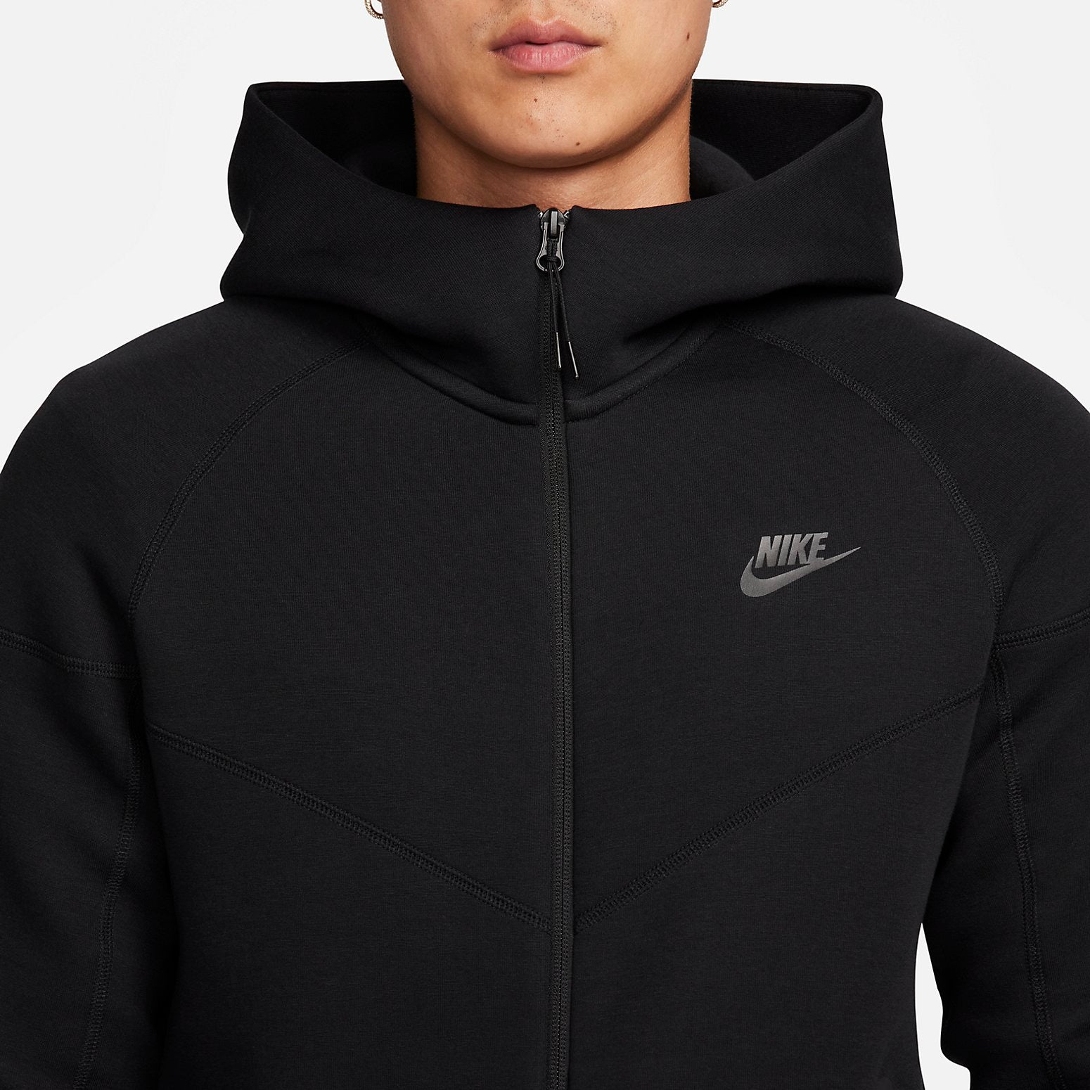 Tech Fleece Full Zip Windrunner Hooded Jacket Asia Sizing 'Black'