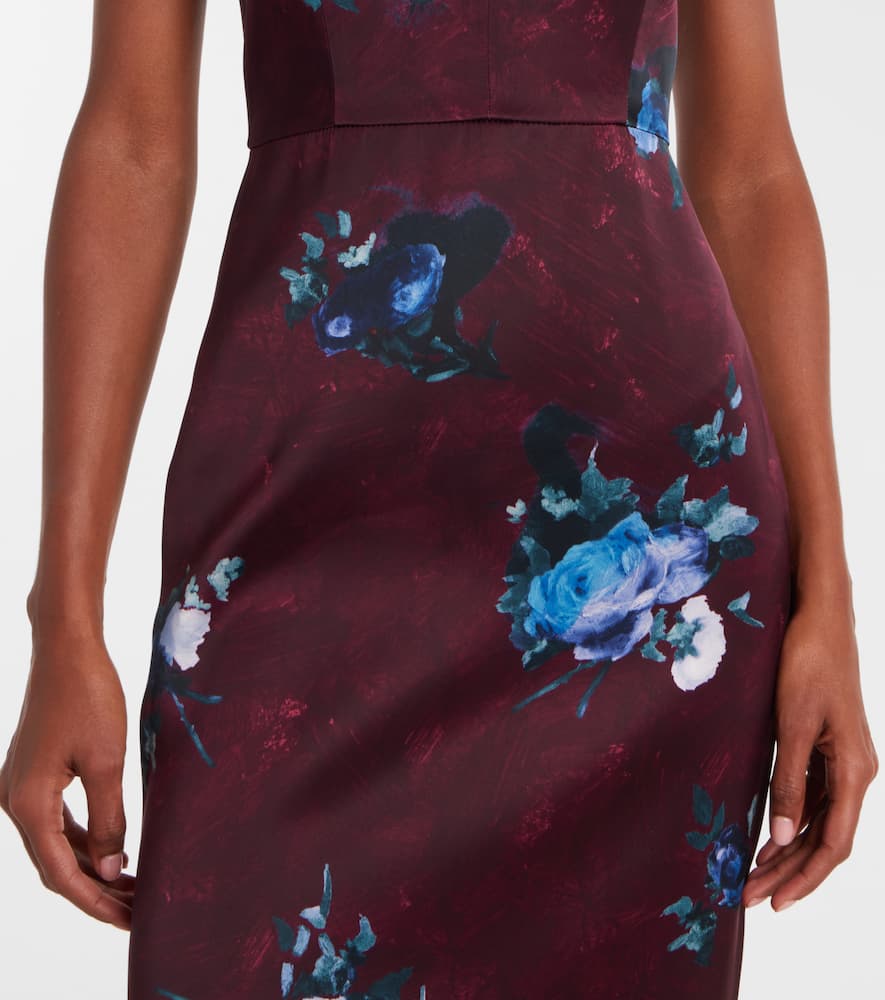 Floral duchesse cocktail dress