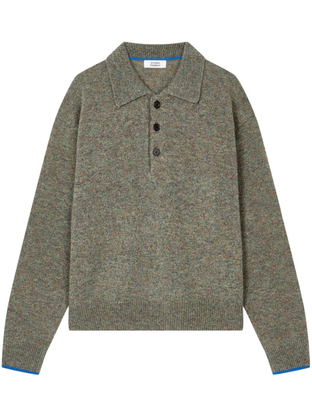 Polo-collar sweater - Brown