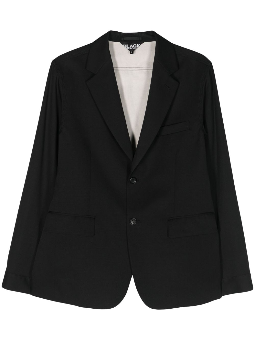 Deconstructed single-breasted blazer