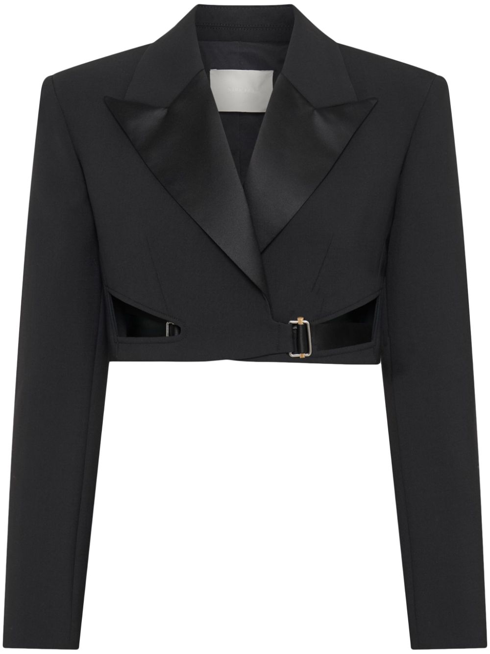 Interlock tuxedo cropped blazer - Black