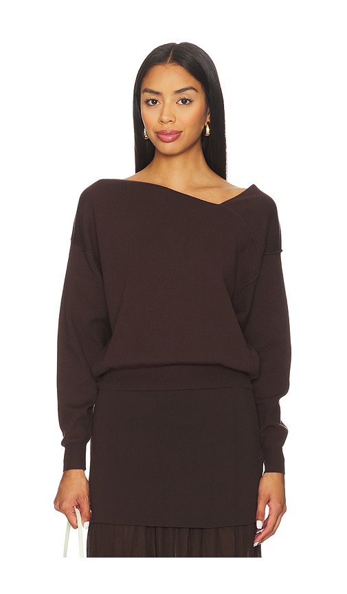 Line & Dot Favorite Off Shoulder Sweater in Tan. -  S also in L