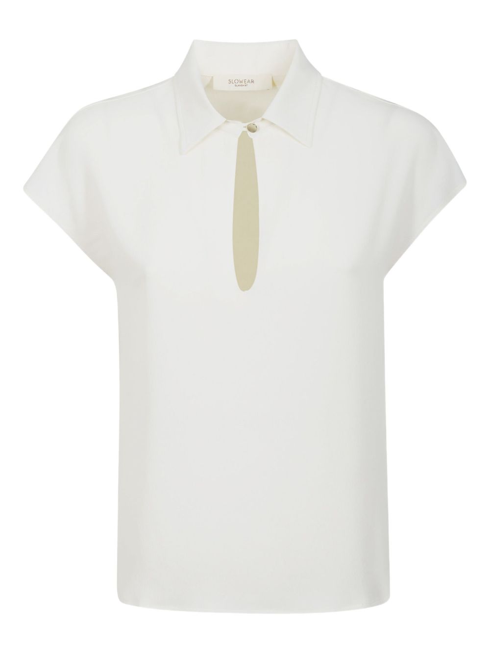 Glanshirt satin blouse - White