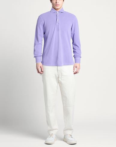 Man Polo shirt Lilac Size M Cotton