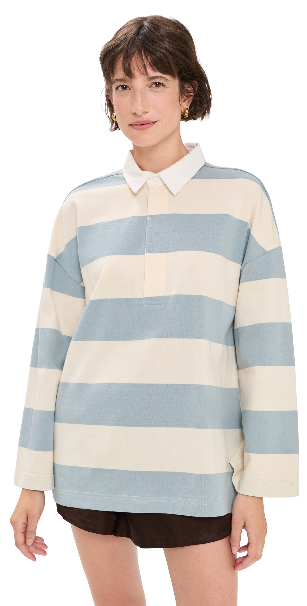 Chester Long Sleeve Rugby Shirt Baby Blue