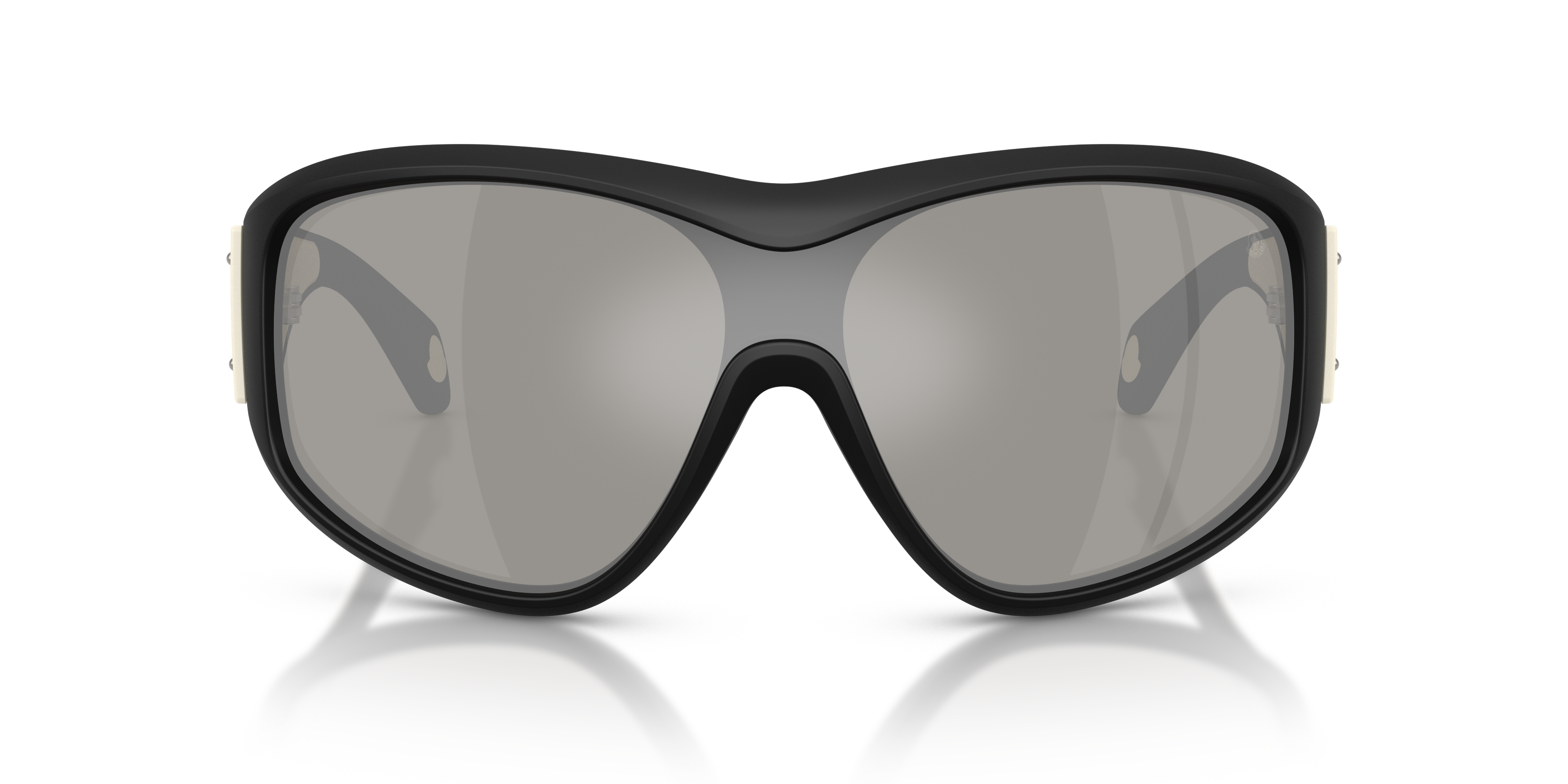 Moncler Unisex Moncler ME8016U THYRA 50026G Gafas de sol Inyectado Negro Plata Redonda Norma