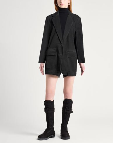 Woman Blazer Charcoal Size M Cotton