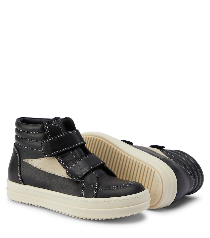 Rick Owens Kids Straps Vintage leather high-top sneakers