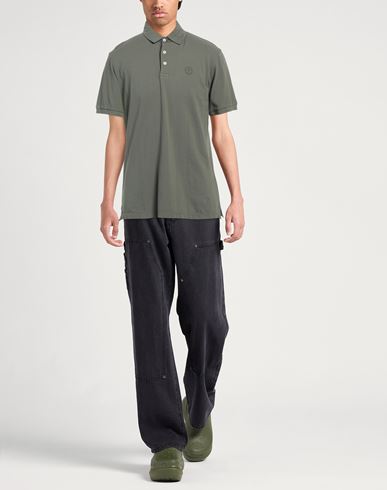 North Sails Man Polo shirt Military green Size S Cotton