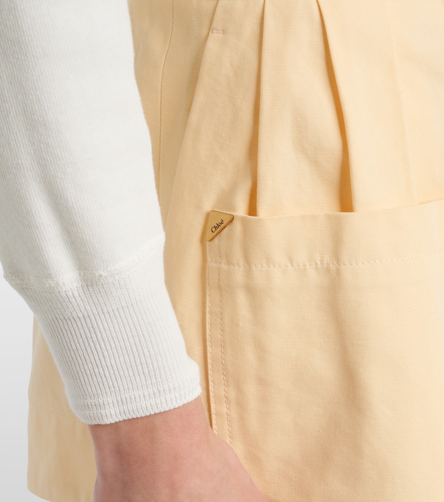 Chloé High-rise cotton canvas shorts