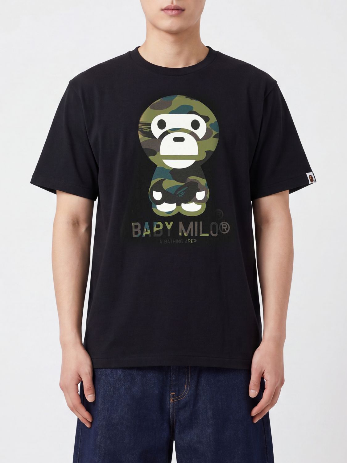 Cotton T-Shirt with Front Graphic Logo Print