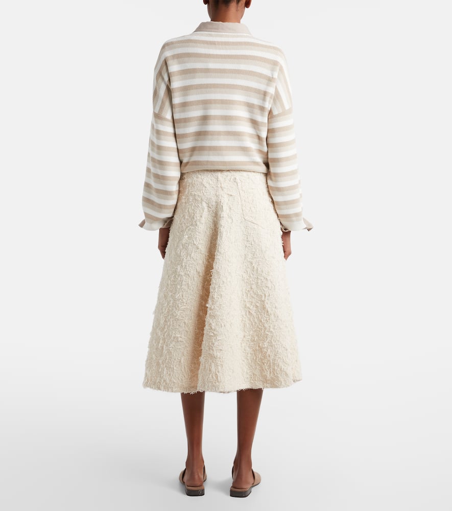 Denim midi skirt
