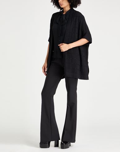 Woman Cardigan Black Size 6 Silk, Cashmere