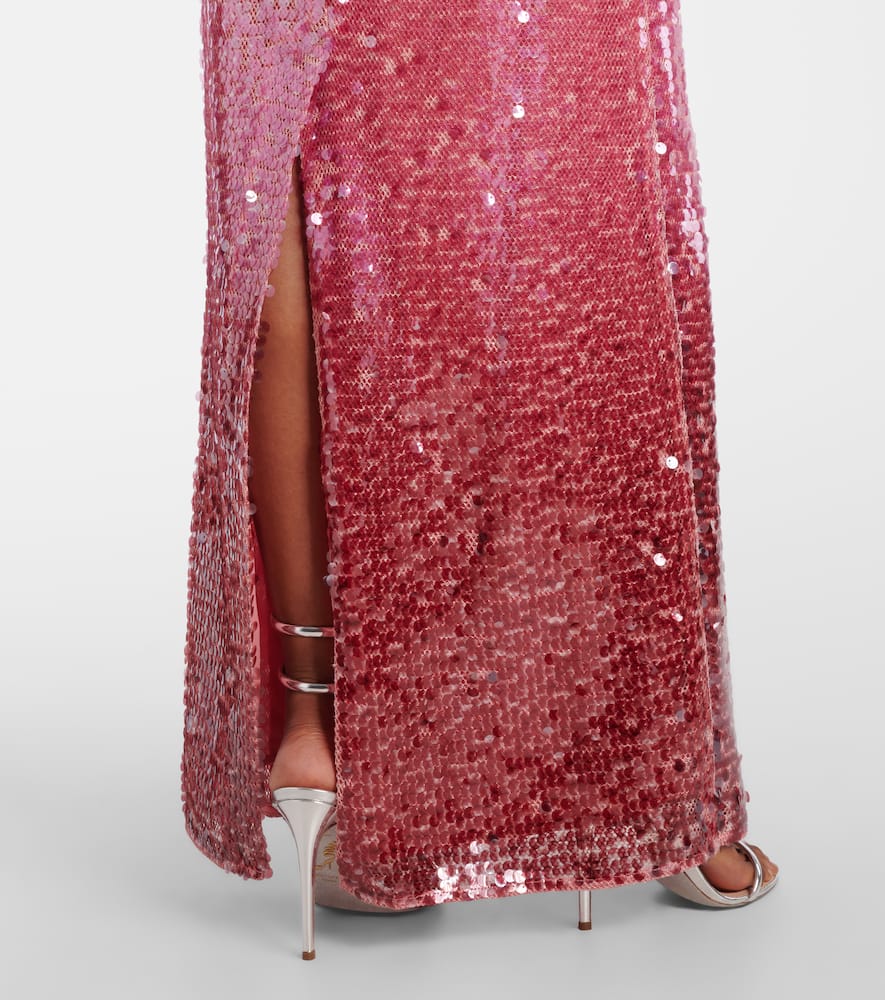 Leilani sequined strapless gown