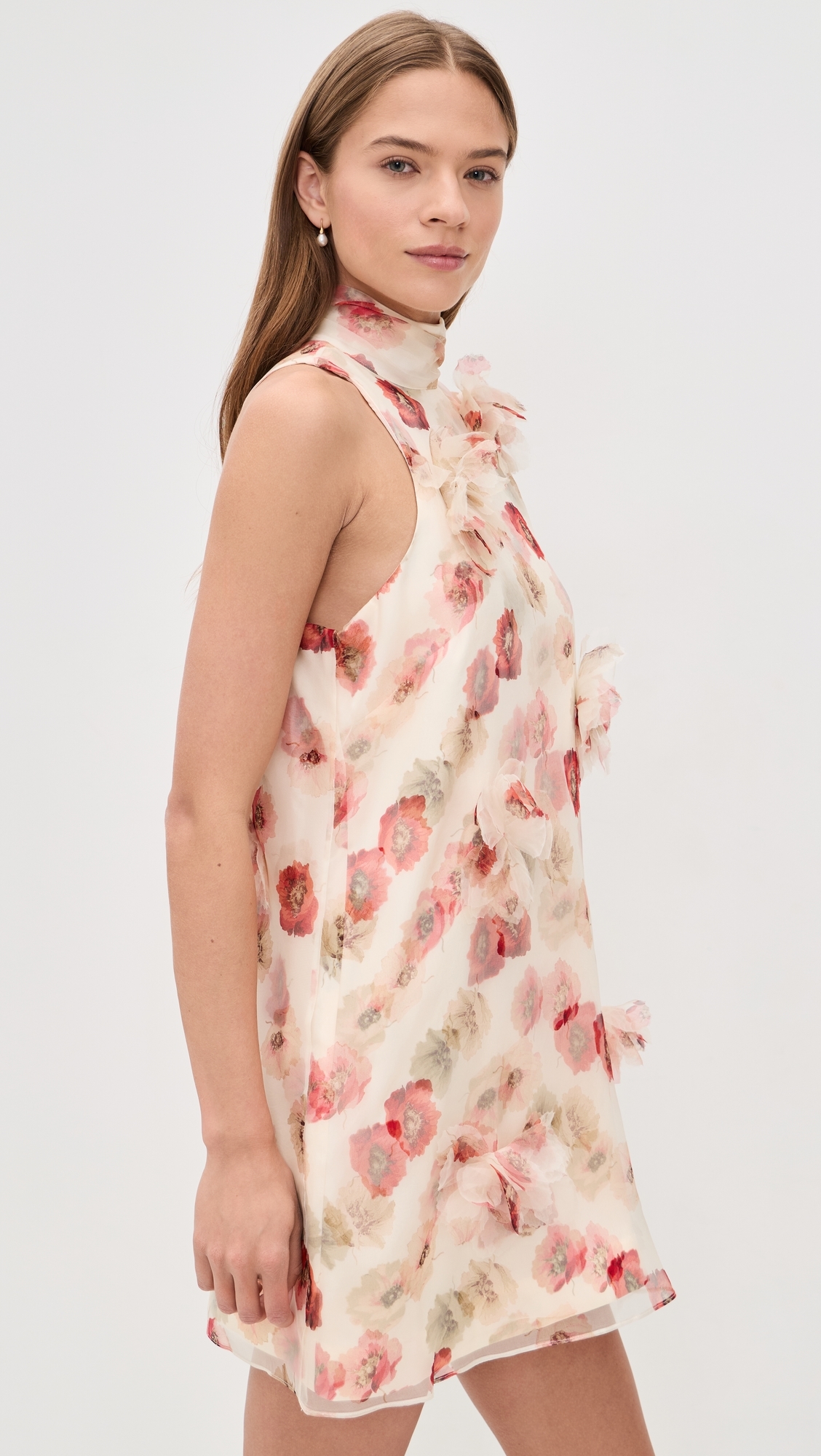 Floating Poppies Sylvia Dress gardenia multi