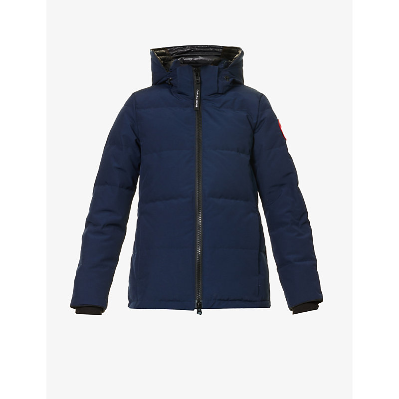 Womens Atlantic Navy Chelsea Hooded Shell-down Parka Jacket 