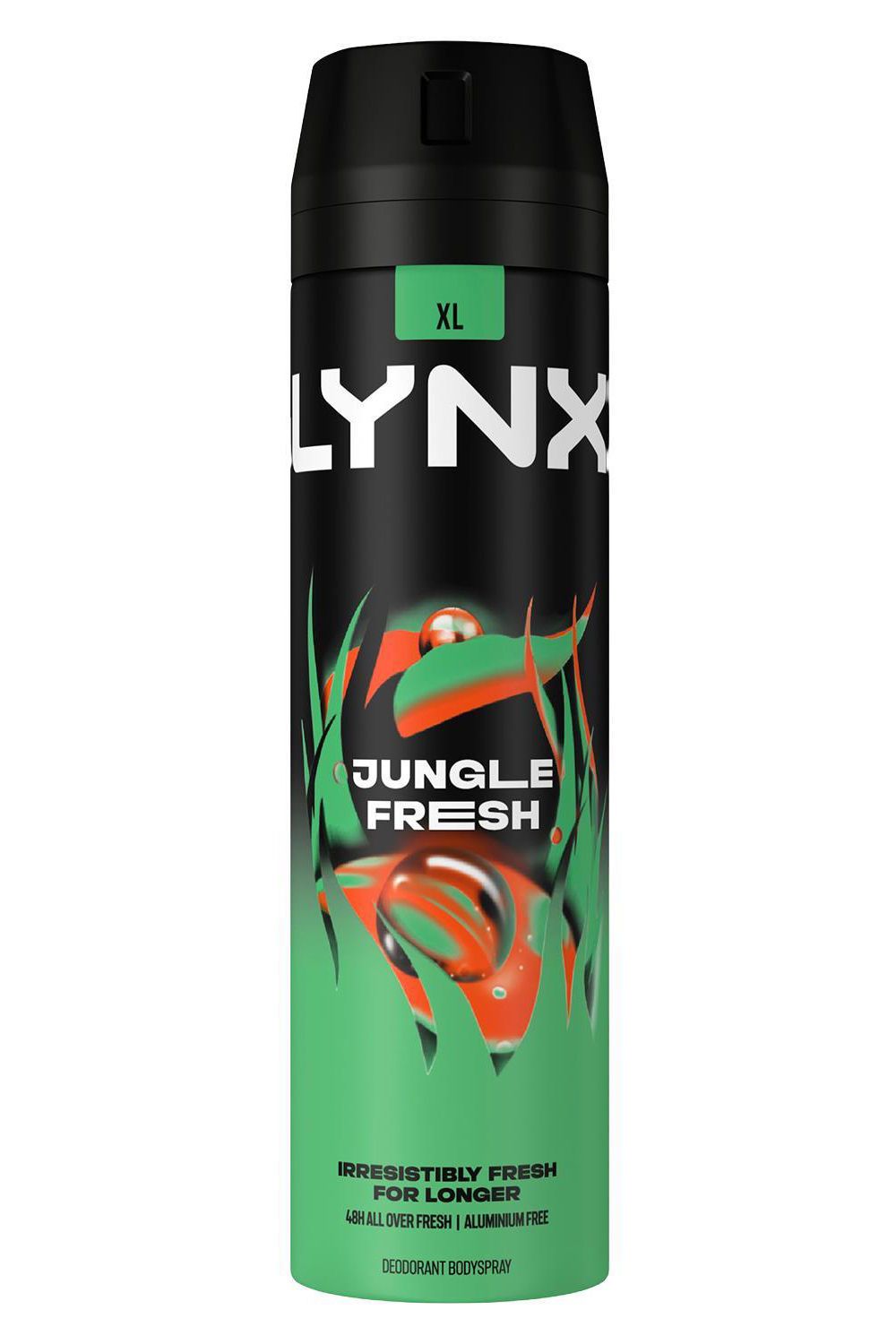 Lynx Jungle Fresh Body Spray Xl Hd Fragrance Deodorant, 200Ml, 30 Pack In Black