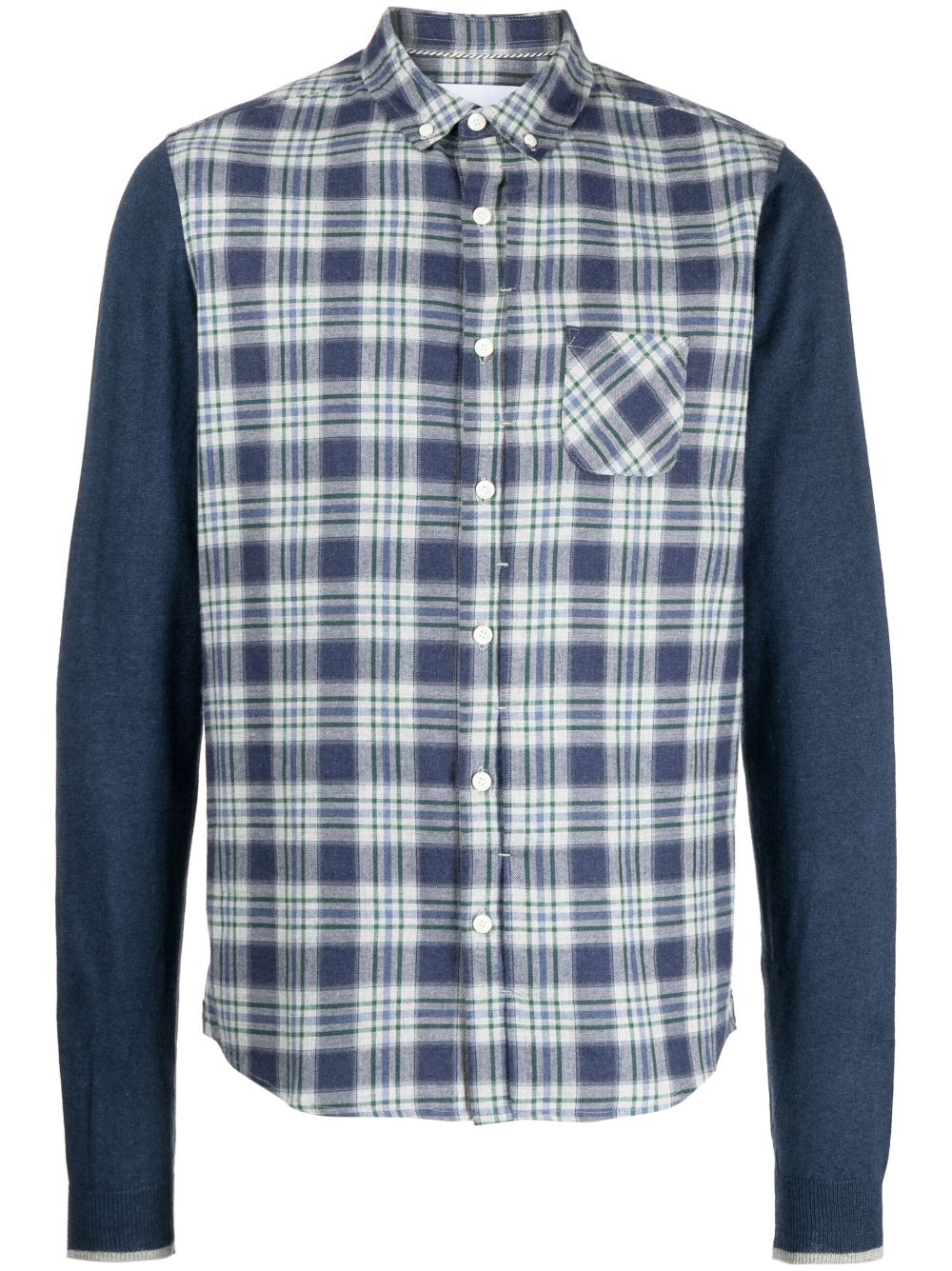 The Sebastien check-print shirt - Blue