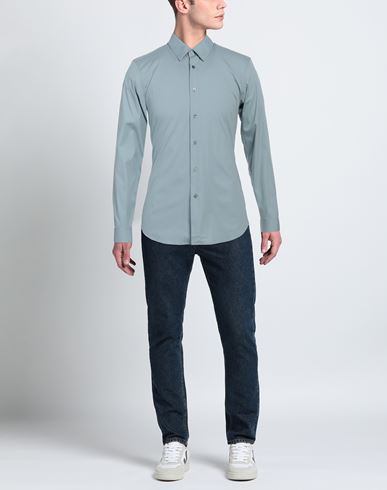 Man Shirt Sky blue Size 15 ½ Cotton, Polyamide, Elastane