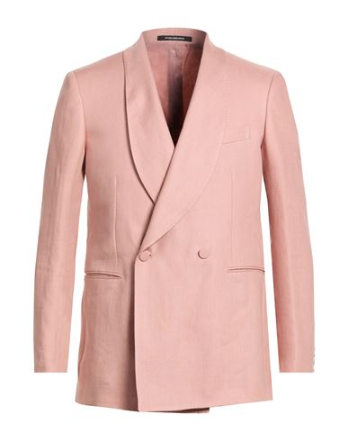 Man Blazer Pink Size 38 Linen