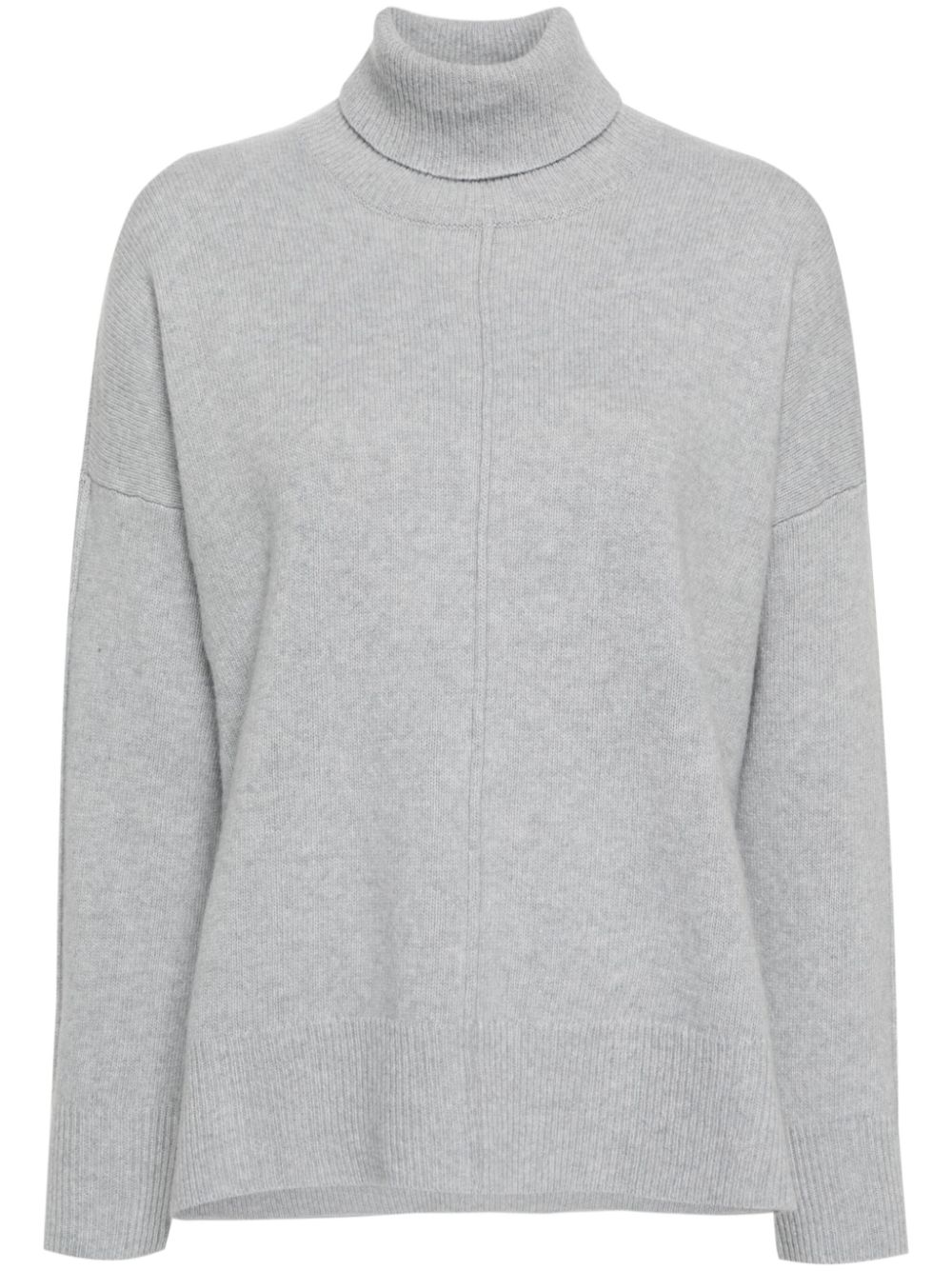 High-neck knitted jumper - Grey