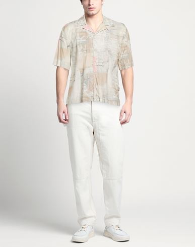 Man Shirt Light grey Size M Cotton