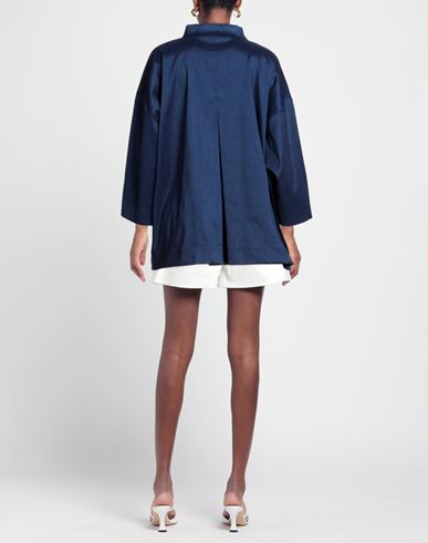 Rossopuro Woman Shirt Navy Size S Polyester, Nylon, Elastane