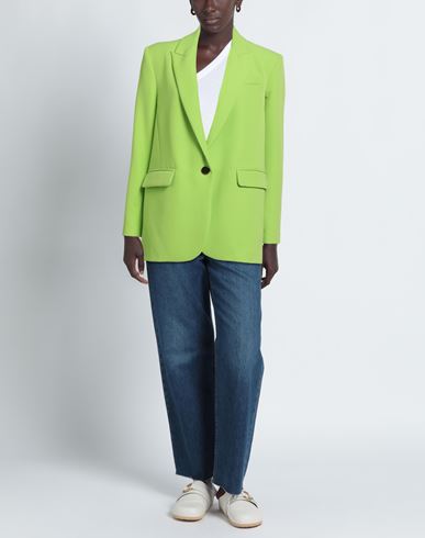 Woman Blazer Lime green Size S Rayon, Polyamide, Elastane