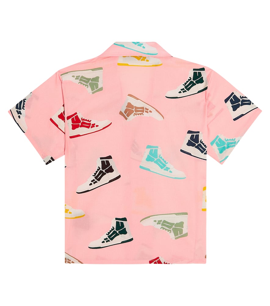 Amiri Kids Skel Top printed cotton shirt