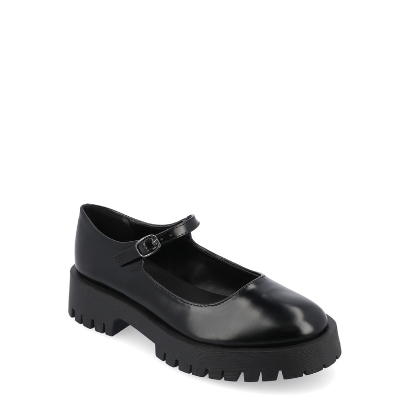 Women's Kamie Wide Mary Jane Shoes (Black)