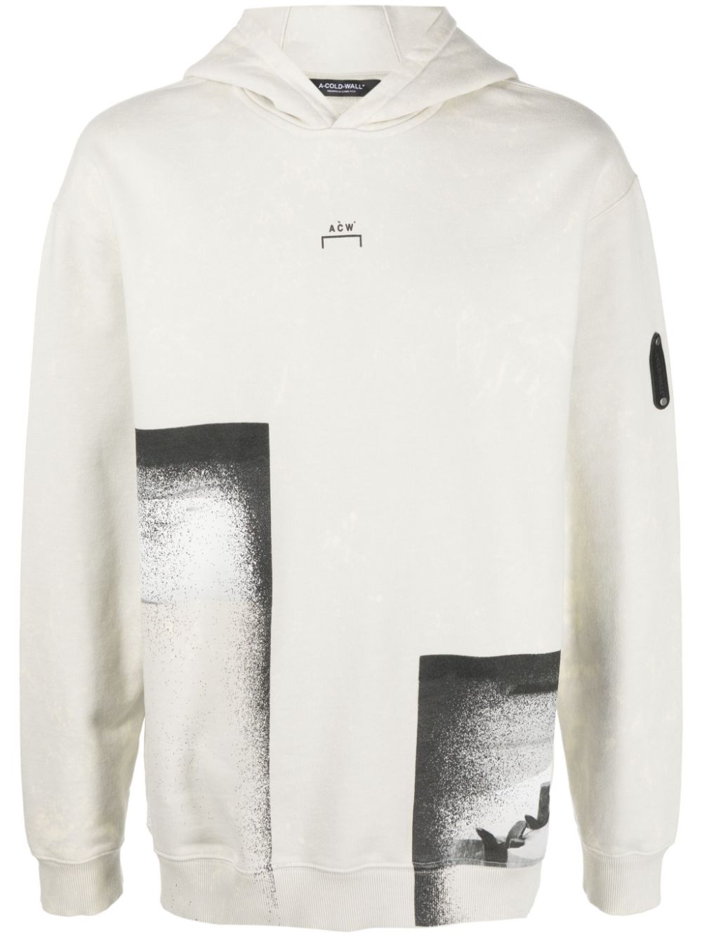 Bouchards graphic-print cotton hoodie - Black