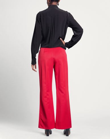Woman Pants Red Size 4 Polyester, Elastane