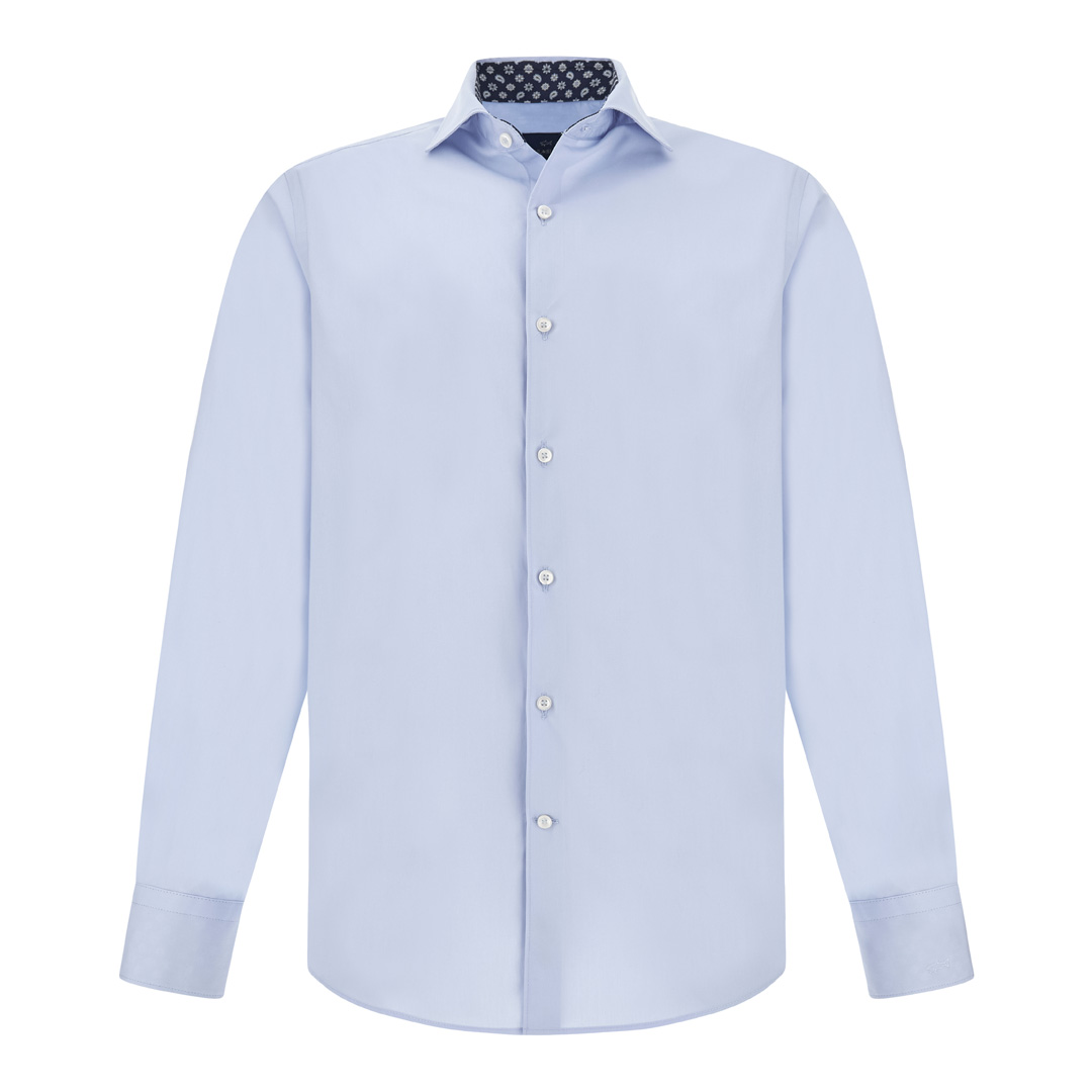 Cotton Poplin Shirt, Man, Light Blue
