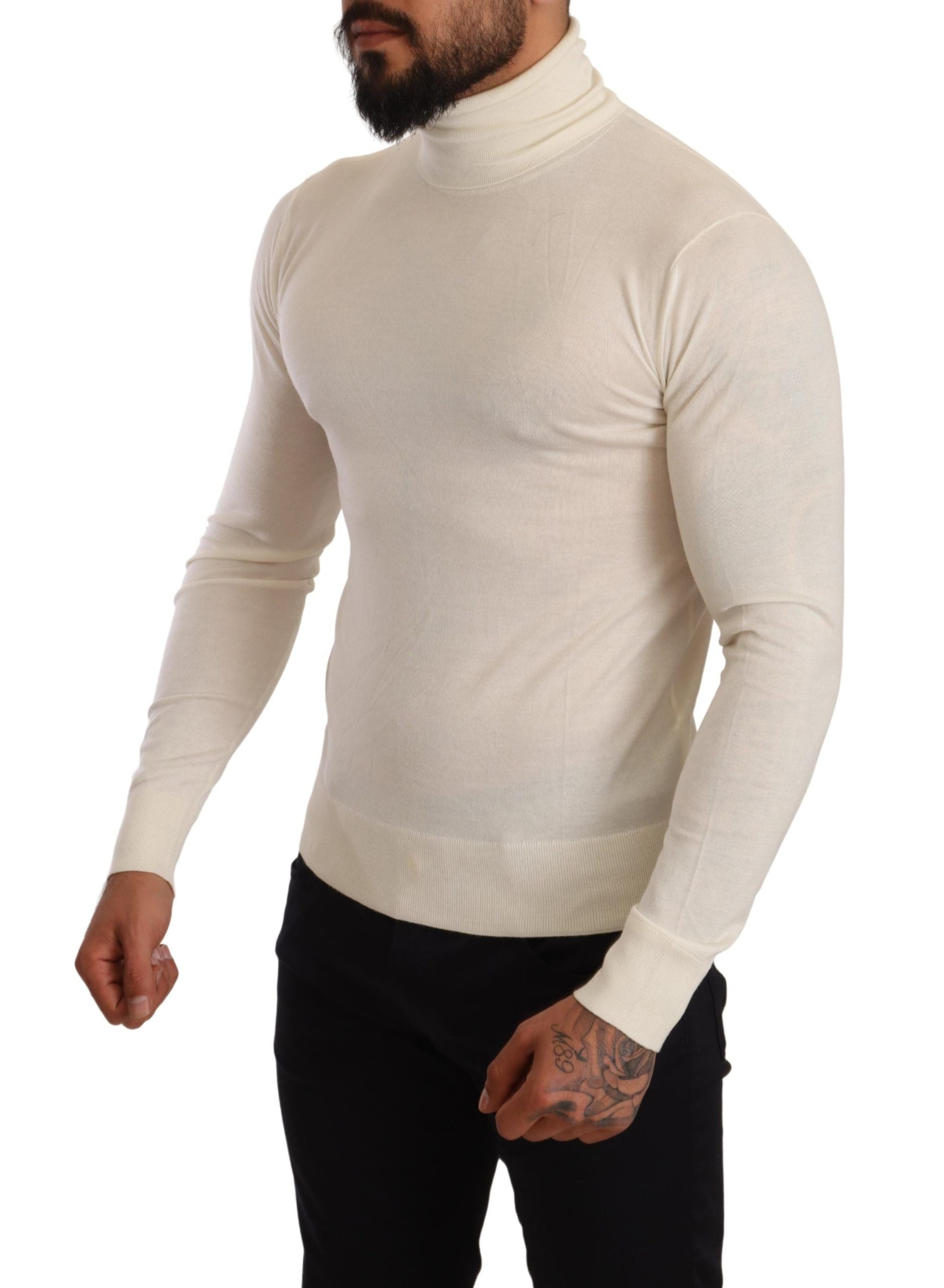 Cashmere Turtleneck Sweater — Cream