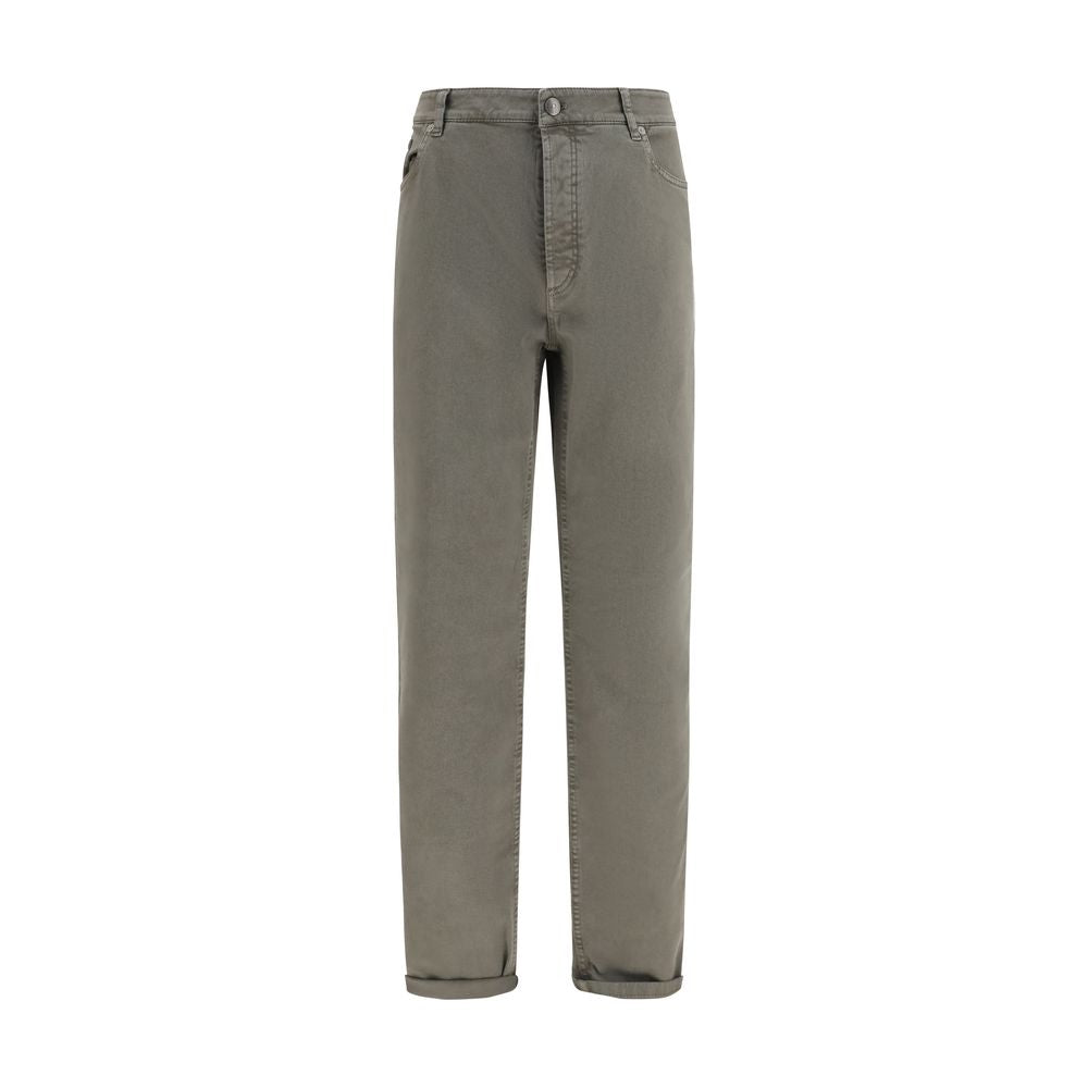 Cotton Denim Jeans — Gray