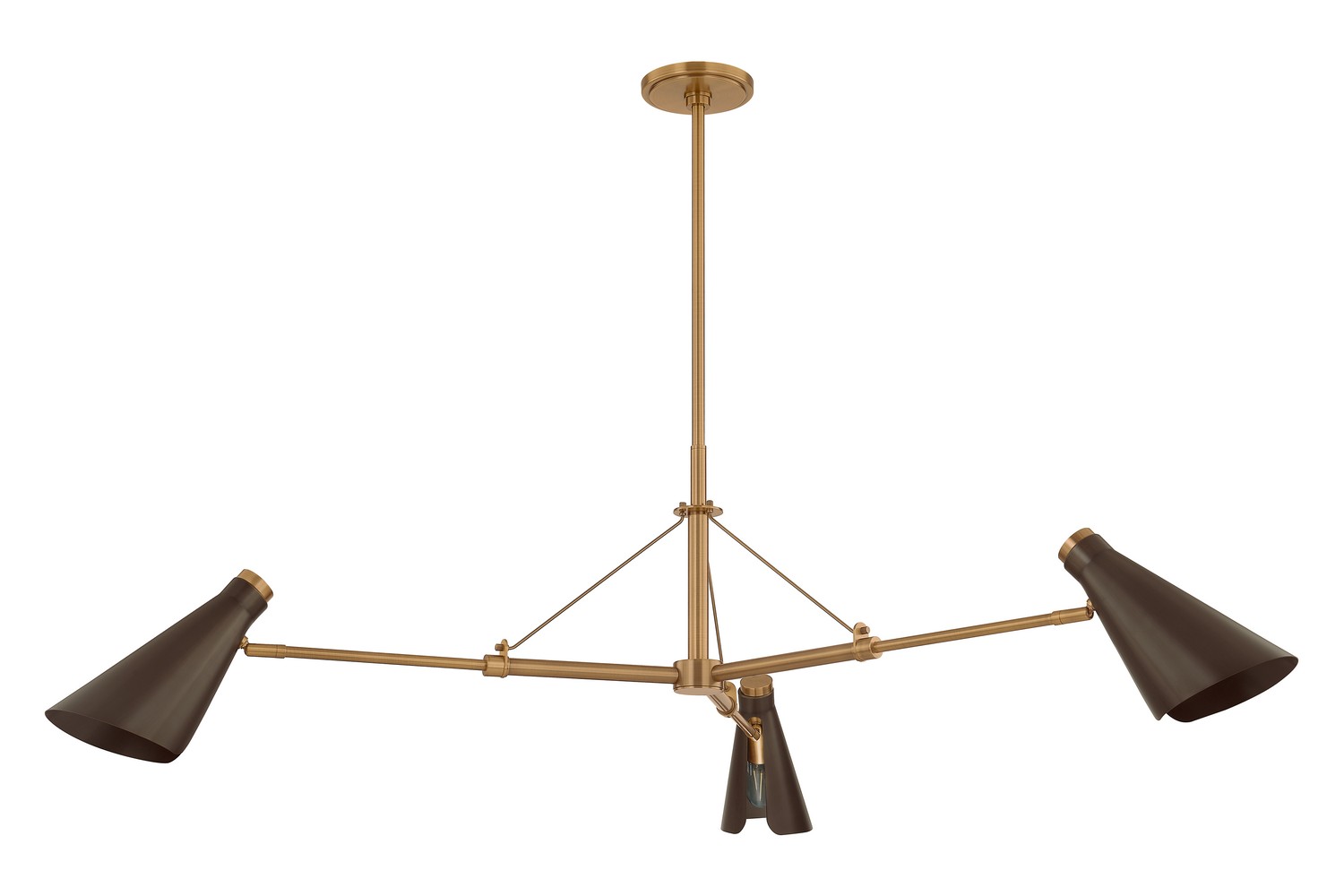 Patina Brass Bronze Chandelier from the Andersen Collection