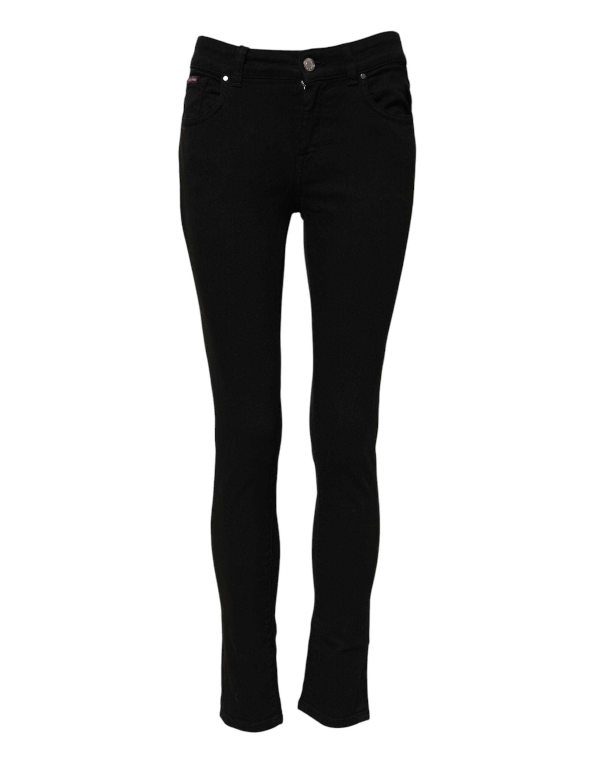 Skinny Cotton Denim Jeans — Black