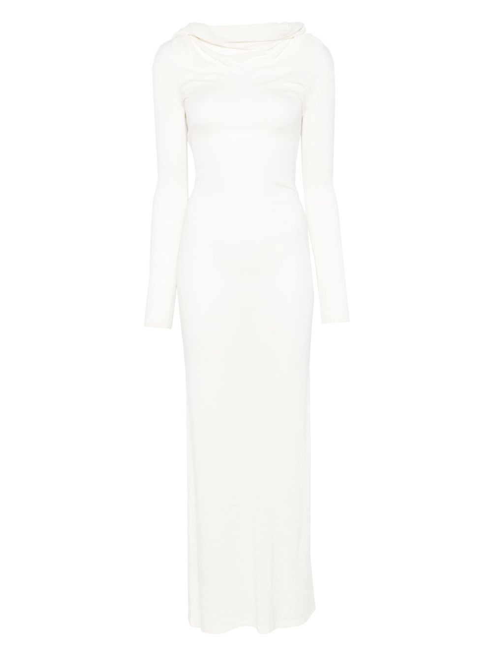 Aya Muse fine-knit maxi dress - White