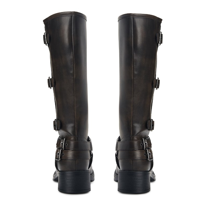 Women's Clara Moto Boots (Brown)