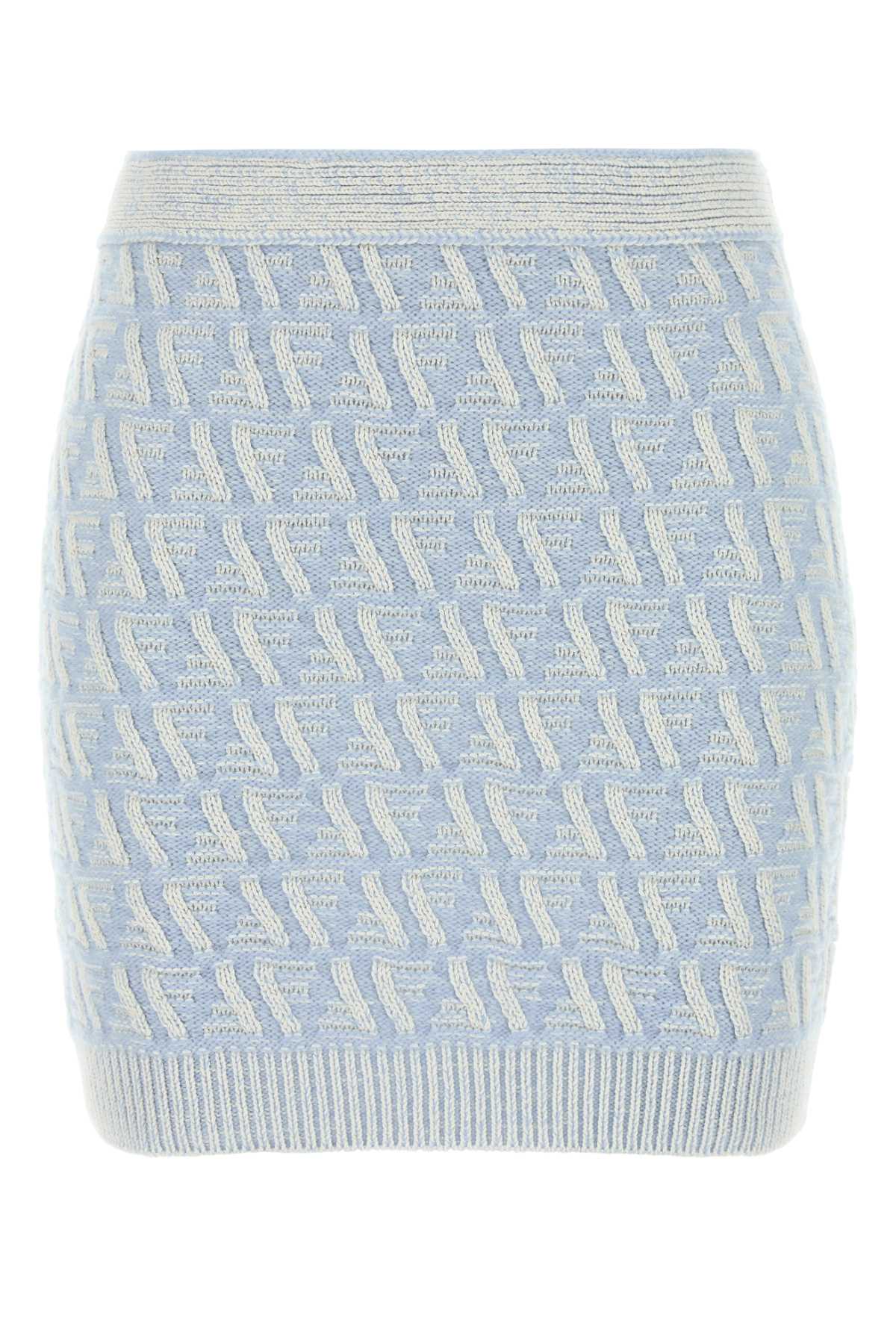 Cotton Mini Skirt — Blue