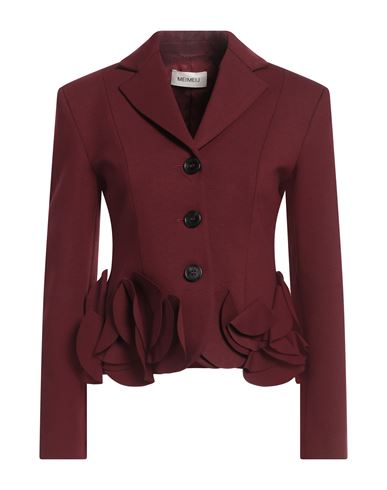 Woman Blazer Burgundy Size 0 Viscose, Polyamide, Elastane, Acetate