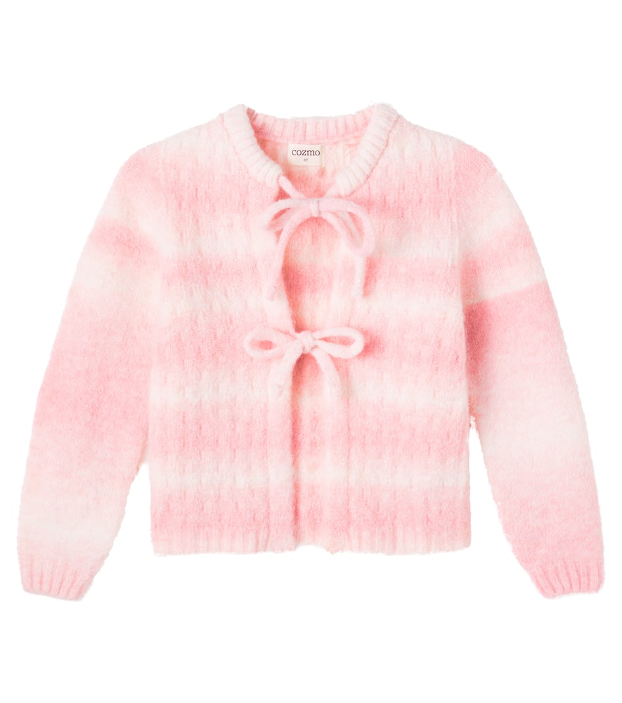 Catania bow-detail striped cardigan