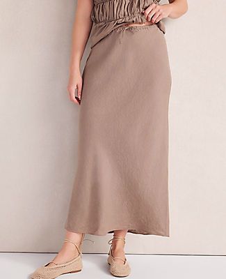 Ann Taylor Haven Well Within Linen Bias Cut Midi Skirt