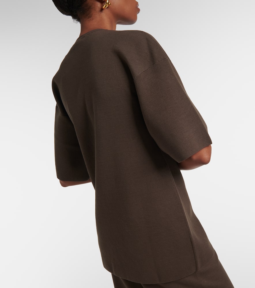 Dwyn wool and cotton-blend T-shirt