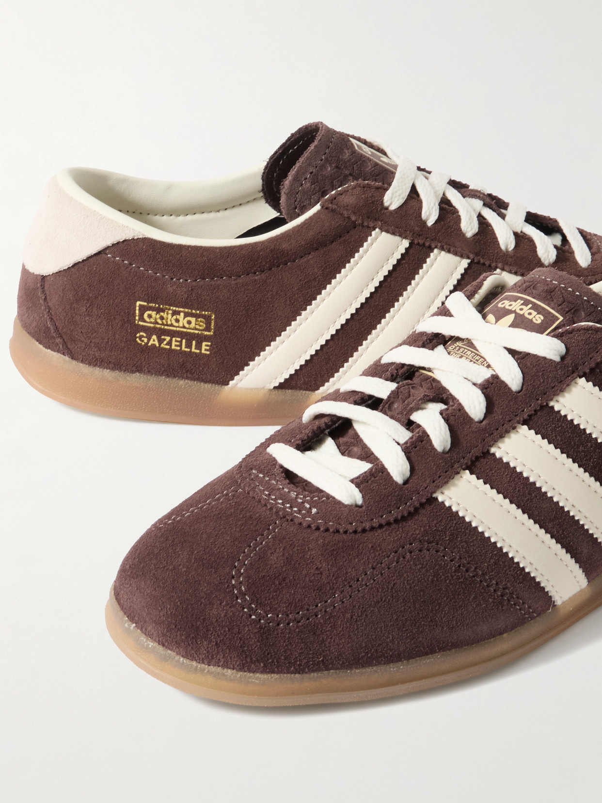 Gazelle Lo Pro Leather-trimmed Suede Sneakers - Brown