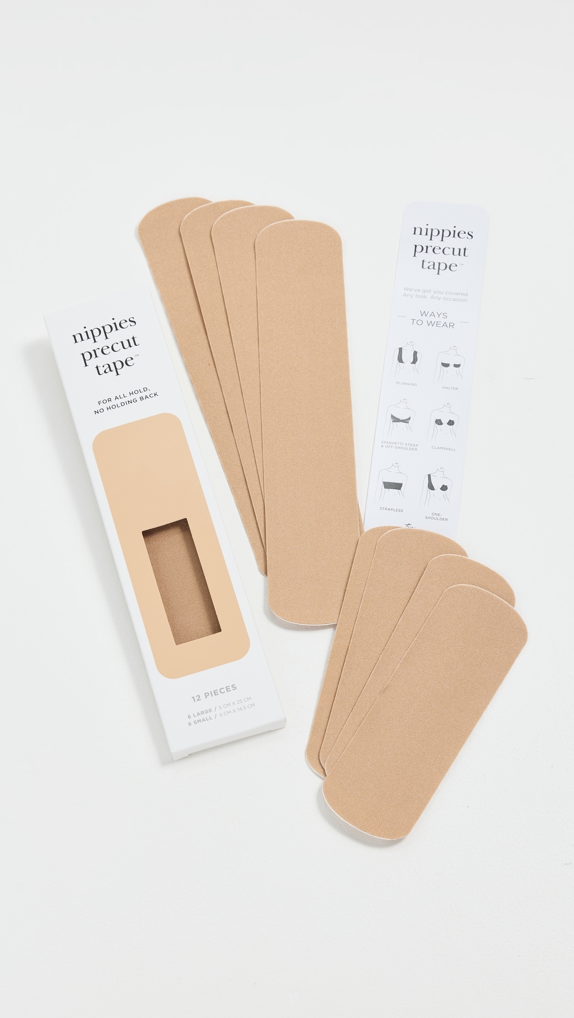 Nippies Pre-Cut Tape Creme One Size