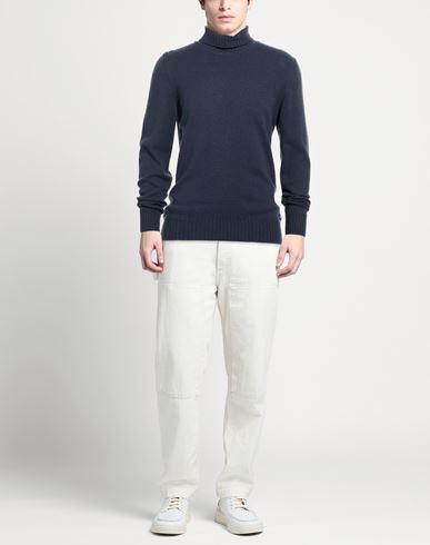 Man Turtleneck Navy Size L Wool, Polyamide
